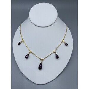 Vintage Joan Rivers Faux Purple Pearl and Purple Crystal Necklace